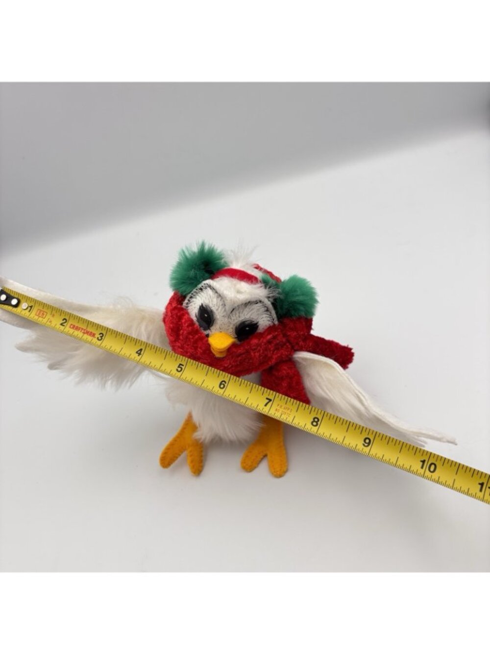 Annalee Dolls Christmas Winter White Owl Plush 2012 Red Scarf Green Earmuffs 5” - Picture 13 of 14
